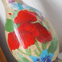 Vintage Cloisonné vase | Large Cloisonné vase | Vintage vase | Cloisonné vase | Enamelled vase |