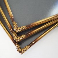 Set of three vintage photo frames | Vintage brass picture frames | Matching vintage frames | Vintage brass frame set | Vintage frame set