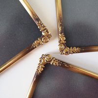Set of three vintage photo frames | Vintage brass picture frames | Matching vintage frames | Vintage brass frame set | Vintage frame set