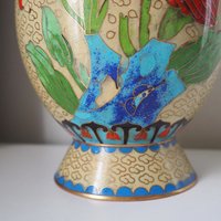 Vintage Cloisonné vase | Large Cloisonné vase | Vintage vase | Cloisonné vase | Enamelled vase |