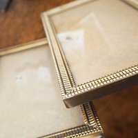 Set of two vintage brass photo frames | Brass photo frames 9x14 cm | Mismatched picture frames | Vintage brass picture frames
