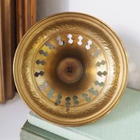 Vintage brass pomander | Vintage brass potpourri box | Large brass pomander | Brass home decor | Pierced brass box
