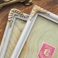 Set of two vintage frames | Vintage wooden picture frames | Vintage Eklöf photo frame | Made in Finland | Mismatched photo frames
