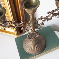 Vintage three arm candelabra | Ornate candelabra | Three arm candlestick holder | Vintage candelabrum | Small candelabrum