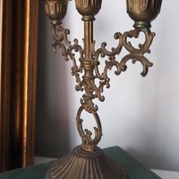 Vintage three arm candelabra | Ornate candelabra | Three arm candlestick holder | Vintage candelabrum | Small candelabrum