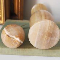 Vintage onyx marble home decor set | Onyx marble vase and pear | Vintage bud vase | Vintage single flower vase | Onyx marble home decor