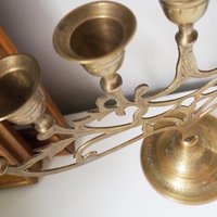 Vintage brass candelabrum | Brass candelabra | Seven arm brass candlestick holder | Etched brass candelabrum | Made in India