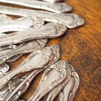Vintage flatware set for six | Vintage silver plated forks, knives and spoons | Small forks, knives and spoons | Small cutlery set