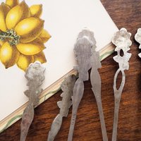Set of six vintage teaspoons | Vintage alpacca silver teaspoons | Vintage teaspoons | Rose teaspoon set | Vintage alpacca teaspoons