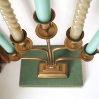 Vintage five arm candelabra | Brass candelabra | Five arm candlestick holder | Vintage candelabrum | Brass candelabrum