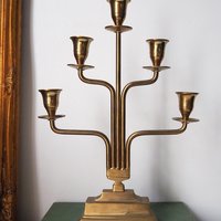 Vintage five arm candelabra | Brass candelabra | Five arm candlestick holder | Vintage candelabrum | Brass candelabrum