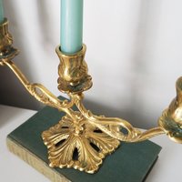 Vintage brass candelabra | Brass candelabra | Three arm brass candlestick holder | Three arm candelabra | Kupittaan Valaisin candle holder