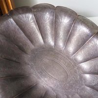 Vintage silver plated bowl | Silver plated fruit bowl | Vintage serving bowl | Scalloped silver plated bowl | Vintage fruit bowl