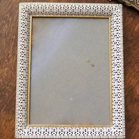 Vintage photo frame | Vintage brass and white photo frame | Brass picture frame | Vintage Jyden picture frame | Danish photo frame