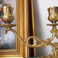 Vintage brass candelabra | Brass candelabra | Three arm brass candlestick holder | Three arm candelabra | Kupittaan Valaisin candle holder