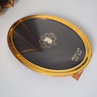 Vintage gold plated photo frame | Oval gold plated photo frame | Danish picture frame | Vintage Jyden picture frame | Oval photo frame