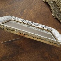 Vintage photo frame | Vintage brass and white photo frame | Brass picture frame | Vintage Jyden picture frame | Danish photo frame