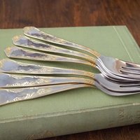 Set of six vintage dessert forks | Small vintage forks | Vintage dessert forks | Herdmar dessert forks 18/10 | Made in Portugal