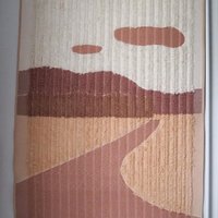 Vintage wall hanging | Large wall hanging | Vintage pink wall hanging | Scandinavian woven textile | Made in Finland