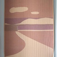 Vintage wall hanging | Large wall hanging | Vintage pink wall hanging | Scandinavian woven textile | Made in Finland