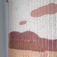 Vintage wall hanging | Large wall hanging | Vintage pink wall hanging | Scandinavian woven textile | Made in Finland