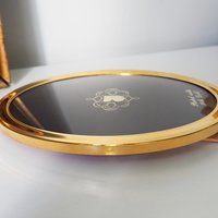 Vintage gold plated photo frame | Oval gold plated photo frame | Danish picture frame | Vintage Jyden picture frame | Oval photo frame