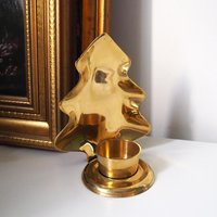 Vintage candle holder set | Brass candlestick holders | Vintage brass candle holders and candle snuffer | Vintage Christmas gift set