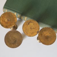 Set of four tiny vintage brass candlestick holders | Brass candlestick holders | Vintage brass candle holders | Small candle holders