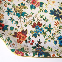 Vintage floral serving tray | Large vintage tray | Retro tray | Vintage Daher Decorative Ware tray | Made in England | Floral serving tray