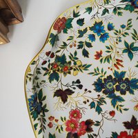 Vintage floral serving tray | Large vintage tray | Retro tray | Vintage Daher Decorative Ware tray | Made in England | Floral serving tray