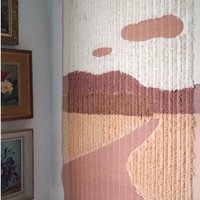 Vintage wall hanging | Large wall hanging | Vintage pink wall hanging | Scandinavian woven textile | Made in Finland