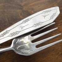 Vintage serving utensils | Vintage serving set | 1950s serving set | Vintage serving knife and fork | Vintage serveware