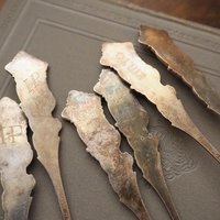 Set of six large vintage teaspoons | Large alpacca silver teaspoons | Matching teaspoons | Floral teaspoon set | Vintage alpacca teaspoons