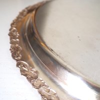 Vintage silver plated tray | Vintage silver platter | Vintage serving tray | Ornate serving tray | Silver plated tray Amy