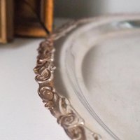 Vintage silver plated tray | Vintage silver platter | Vintage serving tray | Ornate serving tray | Silver plated tray Amy