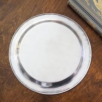 Vintage alpacca silver tray | Alpacca silver platter | Vintage serving tray | Engraved silver tray | Made in Finland