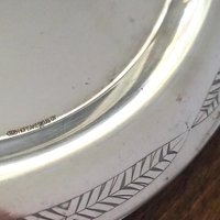 Vintage alpacca silver tray | Alpacca silver platter | Vintage serving tray | Engraved silver tray | Made in Finland