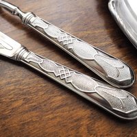 Vintage serving utensils | Vintage serving set | 1950s serving set | Vintage serving knife and fork | Vintage serveware