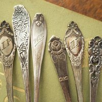 Set of six vintage teaspoons | Small silver plated teaspoons | Mismatched teaspoon set | Vintage alpacca teaspoons