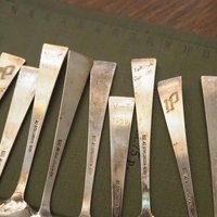 Set of ten vintage teaspoons | Small silver plated teaspoons | Matching teaspoon set | Vintage alpacca teaspoons