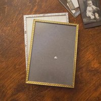 Set of two vintage photo frames | Vintage photo frames 13x18 cm | Vintage brass picture frames | Vintage silver plated frames