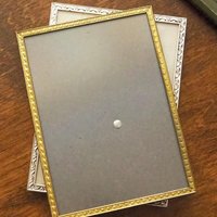 Set of two vintage photo frames | Vintage photo frames 13x18 cm | Vintage brass picture frames | Vintage silver plated frames