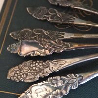 Set of six vintage teaspoons | Small silver plated teaspoons | Mismatched teaspoon set | Vintage alpacca teaspoons