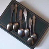 Set of six vintage teaspoons | Small silver plated teaspoons | Mismatched teaspoon set | Vintage alpacca teaspoons