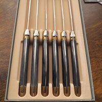 Set of six vintage steak knives | Vintage Laguiole knives | Vintage stainless steel knives | Vintage steak knife set | Acier Inox