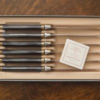 Set of six vintage steak knives | Vintage Laguiole knives | Vintage stainless steel knives | Vintage steak knife set | Acier Inox