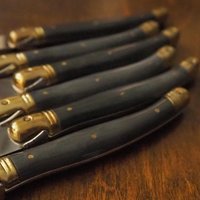 Set of six vintage steak knives | Vintage Laguiole knives | Vintage stainless steel knives | Vintage steak knife set | Acier Inox