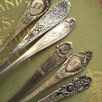 Set of six vintage teaspoons | Small silver plated teaspoons | Mismatched teaspoon set | Vintage alpacca teaspoons