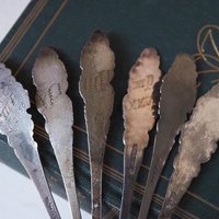 Set of six vintage teaspoons | Small silver plated teaspoons | Mismatched teaspoon set | Vintage alpacca teaspoons