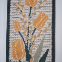 Vintage wall hanging | Long wall hanging | Nature wall hanging | Scandinavian woven textile | Made in Finland